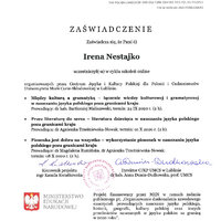 Zaświadczenie 15 IrenaNestajko(Cykl Szkoleń E.Kwiatkowska)_page-0001