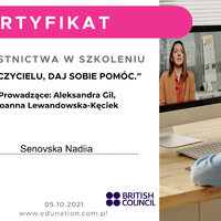 5.10.2021. Certyfikat po webinarium