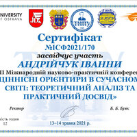 Андрійчук Іванни-цінності