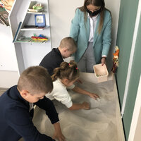 Робота з інтерактивною пісочницею в НУШівському центрі